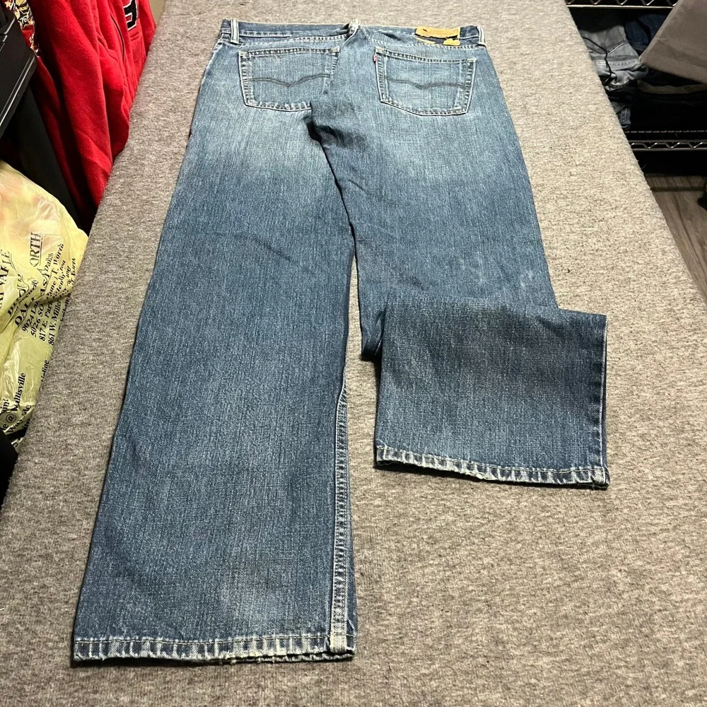 Levis 514 Slim Straight Jeans Mens 36x34 Blue Denim Medium Wash 100% Cotton